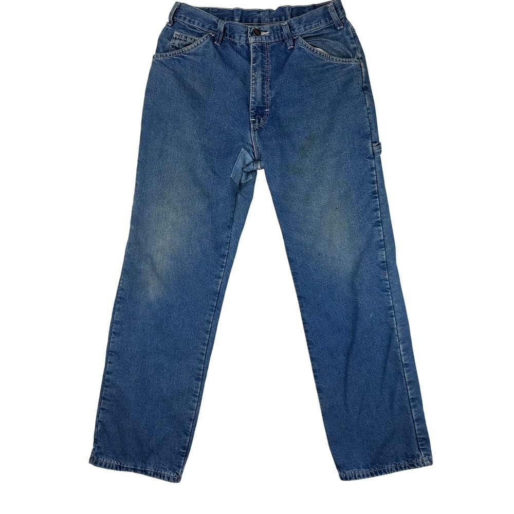 Dickies Mens Flannel Lined Carpenter Jeans Blue‎ Denim Genuine Work Pants 32x30